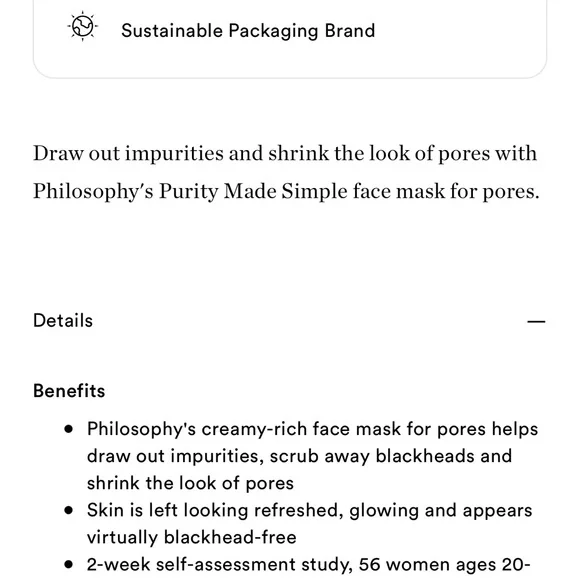 Philosophy Purity Made Simple Exfoliating Clay Mask